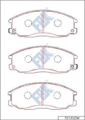 FBK FD13025M - Brake Pad Set, disc brake autospares.lv