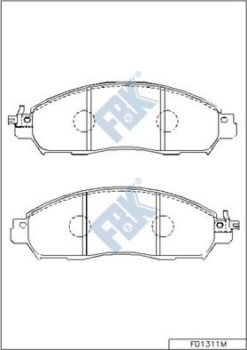 FBK FD1311M - Brake Pad Set, disc brake autospares.lv