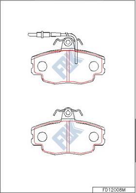 FBK FD12008M - Brake Pad Set, disc brake autospares.lv