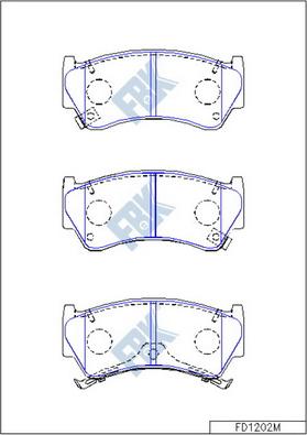 FBK FD1202M - Brake Pad Set, disc brake autospares.lv