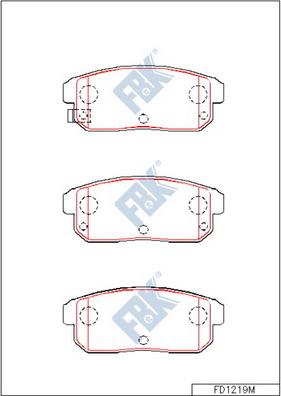 FBK FD1219M - Brake Pad Set, disc brake autospares.lv