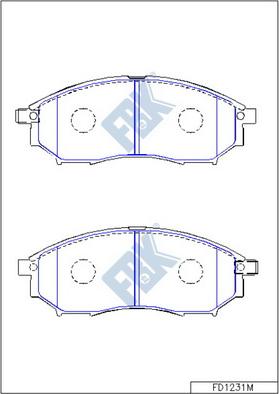 FBK FD1231M - Brake Pad Set, disc brake autospares.lv