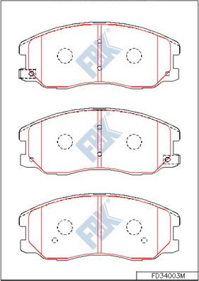 FBK FD34003M - Brake Pad Set, disc brake autospares.lv