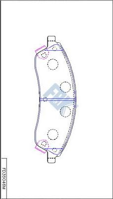 FBK FD35046M - Brake Pad Set, disc brake autospares.lv