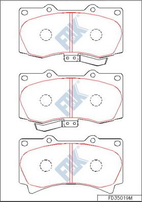 FBK FD35019M - Brake Pad Set, disc brake autospares.lv