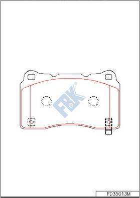 FBK FD35013M - Brake Pad Set, disc brake autospares.lv