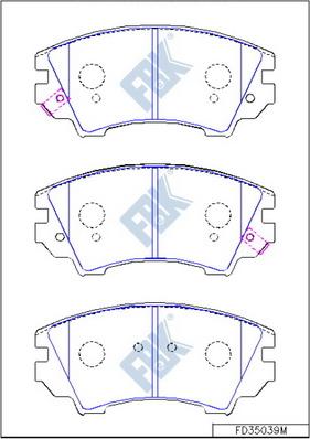 FBK FD35039M - Brake Pad Set, disc brake autospares.lv