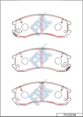 FBK FD3053M - Brake Pad Set, disc brake autospares.lv