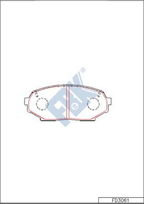 FBK FD3061 - Brake Pad Set, disc brake autospares.lv