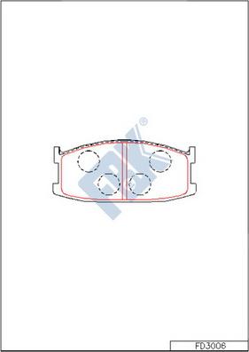 FBK FD3006 - Brake Pad Set, disc brake autospares.lv