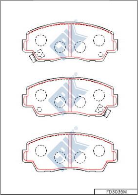 FBK FD3035M - Brake Pad Set, disc brake autospares.lv