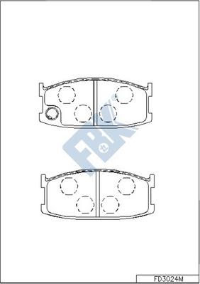 FBK FD3024M - Brake Pad Set, disc brake autospares.lv