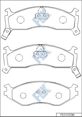 FBK FD31033M - Brake Pad Set, disc brake autospares.lv