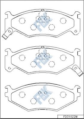 FBK FD31022M - Brake Pad Set, disc brake autospares.lv