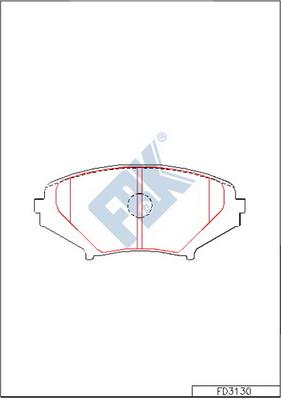 FBK FD3130 - Brake Pad Set, disc brake autospares.lv