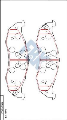 FBK FD3853M - Brake Pad Set, disc brake autospares.lv