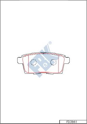 FBK FD3861 - Brake Pad Set, disc brake autospares.lv