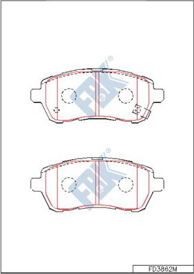 FBK FD3862M - Brake Pad Set, disc brake autospares.lv