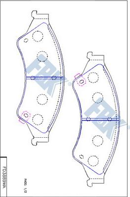 FBK FD3889MA - Brake Pad Set, disc brake autospares.lv