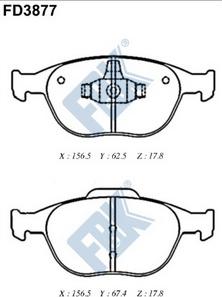 FBK FD3877 - Brake Pad Set, disc brake autospares.lv