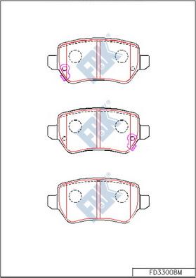 FBK FD33008M - Brake Pad Set, disc brake autospares.lv