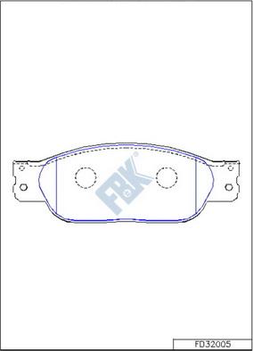 FBK FD32005 - Brake Pad Set, disc brake autospares.lv