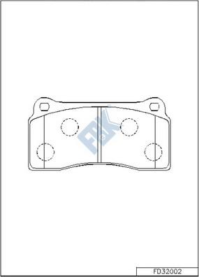 FBK FD32002 - Brake Pad Set, disc brake autospares.lv