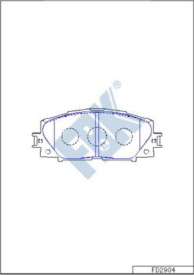 FBK FD2904 - Brake Pad Set, disc brake autospares.lv