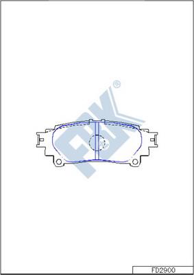 FBK FD2900 - Brake Pad Set, disc brake autospares.lv