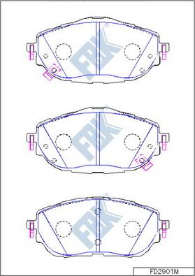 FBK FD2901M - Brake Pad Set, disc brake autospares.lv