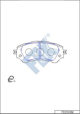 FBK FD2908M - Brake Pad Set, disc brake autospares.lv