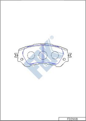 FBK FD2908 - Brake Pad Set, disc brake autospares.lv