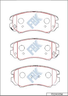 FBK FD24005M - Brake Pad Set, disc brake autospares.lv