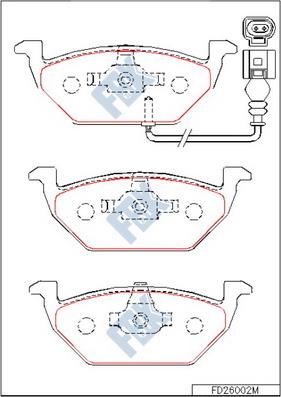 FBK FD26002M - Brake Pad Set, disc brake autospares.lv