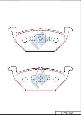 FBK FD26002 - Brake Pad Set, disc brake autospares.lv