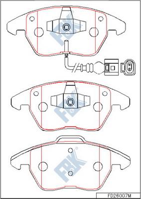 FBK FD26007M - Brake Pad Set, disc brake autospares.lv