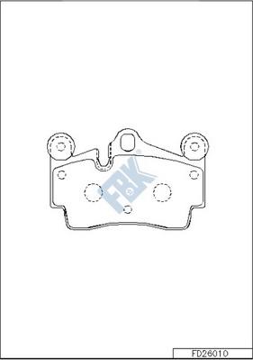 FBK FD26010 - Brake Pad Set, disc brake autospares.lv