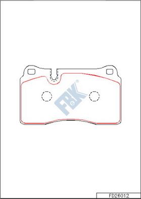 FBK FD26012 - Brake Pad Set, disc brake autospares.lv