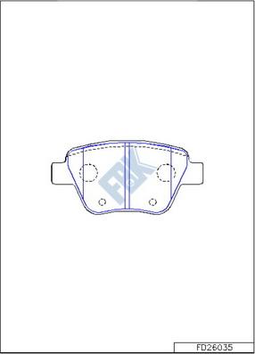 FBK FD26035 - Brake Pad Set, disc brake autospares.lv