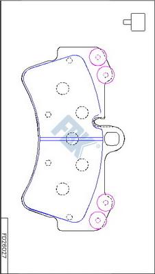 FBK FD26027 - Brake Pad Set, disc brake autospares.lv