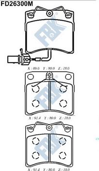 FBK FD26300M - Brake Pad Set, disc brake autospares.lv