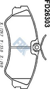 FBK FD26303 - Brake Pad Set, disc brake autospares.lv