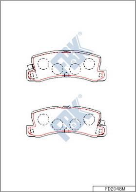 FBK FD2048M - Brake Pad Set, disc brake autospares.lv