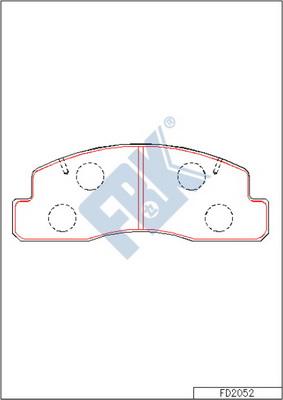 FBK FD2052 - Brake Pad Set, disc brake autospares.lv