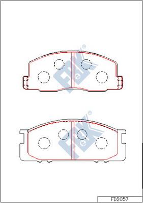 FBK FD2057 - Brake Pad Set, disc brake autospares.lv