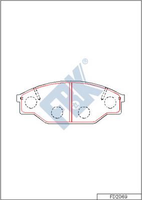 FBK FD2069 - Brake Pad Set, disc brake autospares.lv