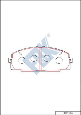 FBK FD2064 - Brake Pad Set, disc brake autospares.lv