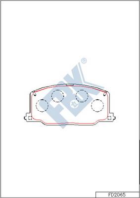 FBK FD2065 - Brake Pad Set, disc brake autospares.lv