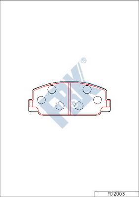 FBK FD2003 - Brake Pad Set, disc brake autospares.lv