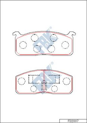 FBK FD2007 - Brake Pad Set, disc brake autospares.lv